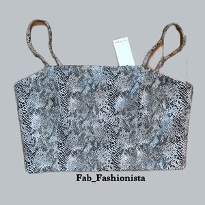 Snake print crop top